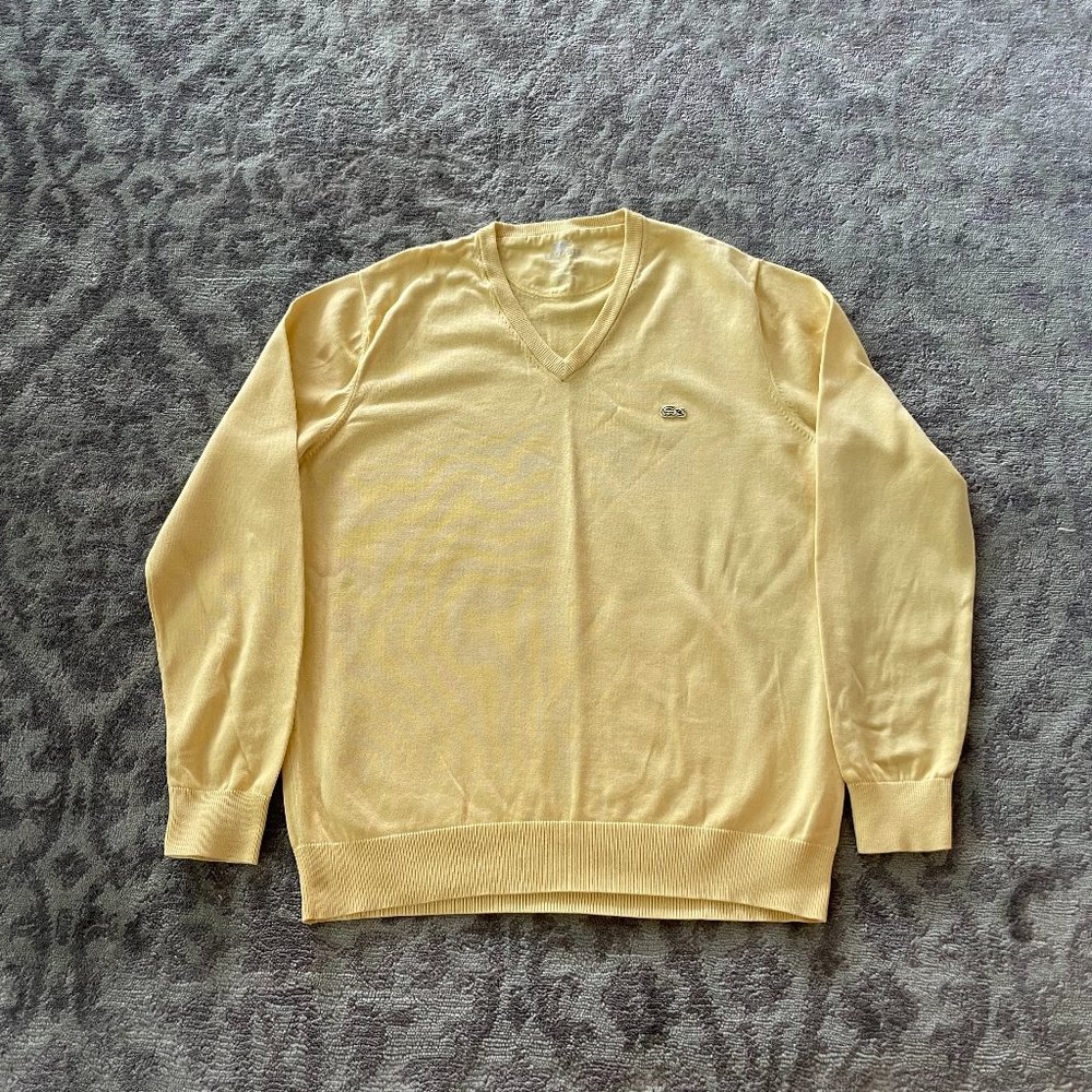 Lacoste Cotton V-neck Knit Sweater